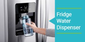 filling water glass from fridge dispenser