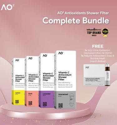 4x SF-20 Age-Defying Vit C Shower Filter [FREE: AOz 10ml Ultra Hydration + 1 Antioxidant Soap]
