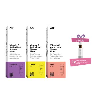 3x SF-20 Age-Defying Vit C Shower Filter [FREE: AOz 10ml Ultra Hydration]