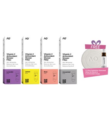 4x SF-20 Age-Defying Vit C Shower Filter [FREE: AOz 10ml Ultra Hydration + 1 Antioxidant Soap]