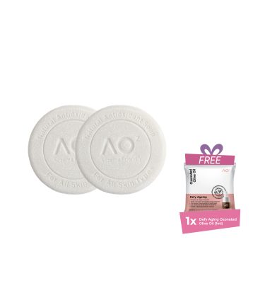 2x NAS-100 Natural Antioxidant Soap W/Bubble Mesh [FREE: 1ML DEFY AGEING OIL]